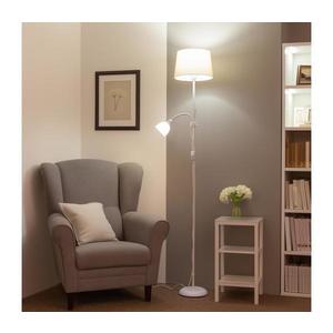 Brilagi - Lampă de podea CERIA 1xE27/100W/230V + 1xE14/25W alb/bej imagine