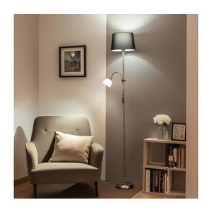 Brilagi - Lampadar CERIA 1xE27/100W/230V + 1xE14/25W crom mat/negru imagine