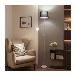 Brilagi - Lampadar CERIA 1xE27/100W/230V + 1xE14/25W alb/negru imagine