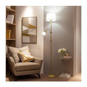 Brilagi - Lampadar CERIA 1xE27/100W/230V + 1xE14/25W auriu/alb imagine