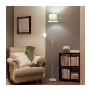Brilagi - Lampă de podea CERIA, 1xE27/100W/230V + 1xE14/25W, alb/verde imagine