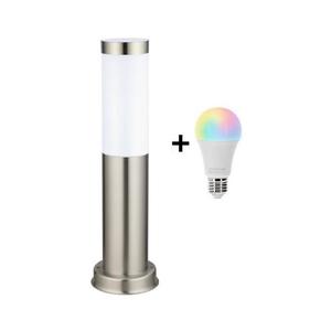 Brilagi - Lampă LED RGBW pentru exterior, 1xE27/15W/230V, 40 cm, IP44, crom mat imagine