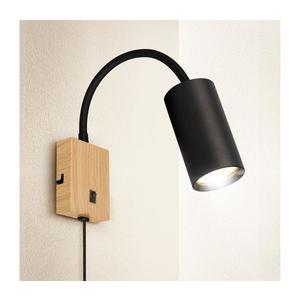 Brilagi - Aplică de perete flexibilă SELE 1xGU10/30W/230V negru/decor stejar imagine