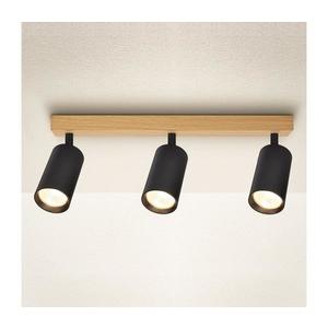 Brilagi - Spot aplicat SELE 3x GU10/30W/230V, negru/decor stejar imagine
