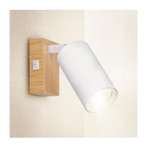 Brilagi - Aplica spot de perete SELE 1xGU10/30W/230V alb/decor stejar imagine