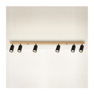 Brilagi - Plafonieră cu spoturi SELE 6xGU10/30W/230V negru/decor stejar imagine