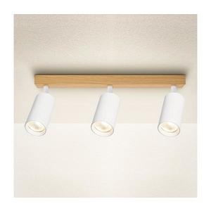 Brilagi - Plafonieră cu spoturi SELE 3xGU10/30W/230V alb/decor stejar imagine
