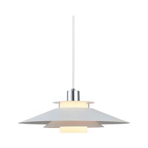 Halo Design 990792 - Pendul pe cablu RIVOLI 1xE27/40W/230V Ø 40 cm alb/crom lucios imagine