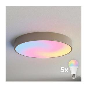 Brilagi - Plafonieră LED RGBW dimmabilă CLARE 5xE27/9W/230V Wi-Fi, bej imagine