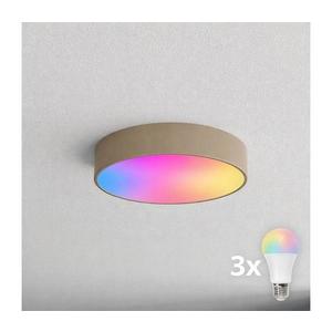 Brilagi-LED RGBW Plafonieră pentru baie cu reglare a luminozității CLARE 3xE27/9W/230V IP54 Wi‑Fi bej imagine