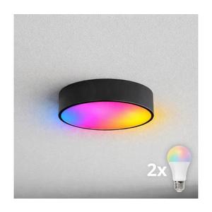 Brilagi - LED RGBW plafonieră de baie dimabilă CLARE 2xE27/9W/230V IP54 Wi-Fi neagră imagine