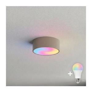 Brilagi-LED CLARE — corp de iluminat de tavan pentru baie, RGBW, reglabil, 1xE27/9W/230V, IP54, Wi‑Fi, bej imagine