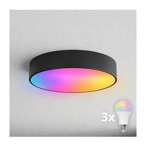 Brilagi - Plafonieră LED RGBW CLARE, dimabilă, pentru baie, 3x E27/9W/230V, IP54, Wi-Fi, neagră imagine