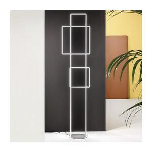 Ondaluce - Lampă de podea LED DOWEL, 77 W, 230 V, 166 cm, argintie, cu dimmer imagine