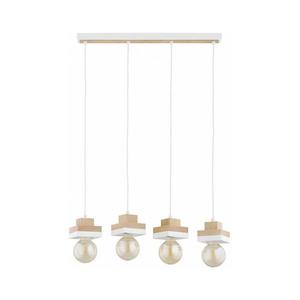 Lustră suspendată pe cablu MIKO 4xE27/15W/230V alb/bej imagine