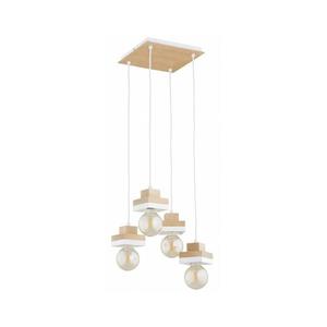 MIKO Lustră suspendată pe cablu 4xE27/15W/230V, alb/bej imagine