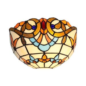Brilagi - Aplică de perete Tiffany din vitralii MIRABELLA, 1x E14, 40W, 230V imagine