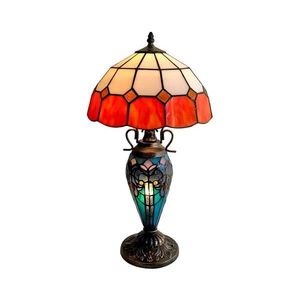 Brilagi - Lampă de masă Tiffany SIENNA din vitralii, 1xE27/60W/230V + 1xE14/40W imagine