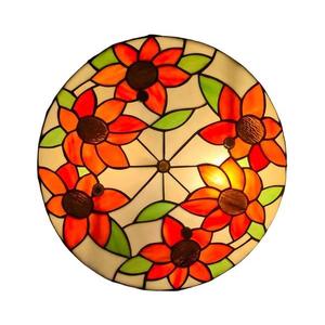 Brilagi - Plafonieră Tiffany din vitralii SUNFLOWER, 3xE27/60W/230V, Ø 40 cm imagine