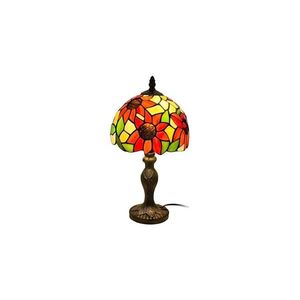 Brilagi - Lampă de masă Tiffany cu abajur din vitralii SUNFLOWER 1xE27/60W/230V imagine