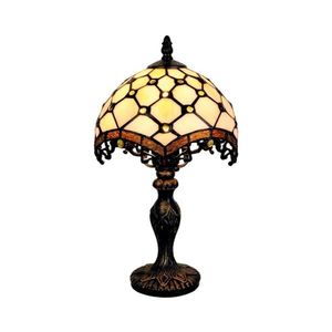 Brilagi - Lampă de masă Tiffany cu vitralii, ivoriu, 1xE27/60W/230V imagine