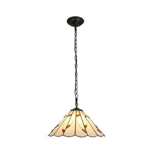 Brilagi - Lustră Tiffany cu vitralii, suspendată pe lanț, FOLIA, 1x E27/60W/230V, Ø 40 cm imagine