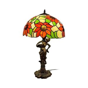 Brilagi - Lampă de masă Tiffany SUNFLOWER cu vitralii 1xE27/60W/230V imagine