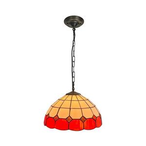 Brilagi - Candelabru Tiffany SIENNA cu vitralii pe lanț 1xE27/60W/230V, diam. 40 cm imagine