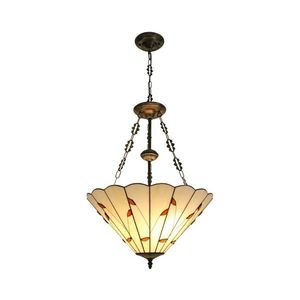 Brilagi - Lustră Tiffany FOLIA, cu vitralii, pe lanț, 3xE27/60W/230V, diam. 50 cm imagine