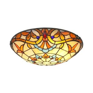 Brilagi - Plafonieră Tiffany din vitralii MIRABELLA, 2xE27/60W/230V, diam. 40 cm imagine