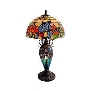 Brilagi - Lampă de masă Tiffany cu vitralii JUNGLE 1xE27/60W/230V + 1xE14/40W imagine