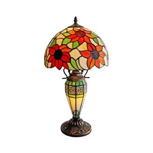 Brilagi - Lampă de masă Tiffany din vitralii SUNFLOWER 1xE27/60W/230V + 1xE14/40W imagine