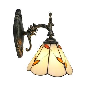 Brilagi - Aplica de perete Tiffany din vitralii FOLIA, 1xE14/40W/230V imagine