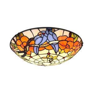 Brilagi - Plafonieră Tiffany din vitralii JUNGLE 2xE27/60W/230V Ø 40 cm imagine