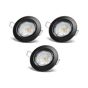 - Set 3x spot LED încastrat 1xGU10/4, 5W/230V 3000K negru imagine