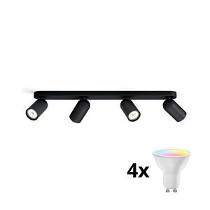 Philips - Spot LED RGBW dimerizabil, 4x GU10, 4, 8W, 230V, 3000K, negru + telecomandă imagine