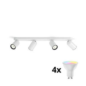 Philips - Spot LED RGBW, reglabil, 4x GU10 / 4, 8 W / 230 V / 3000 K, alb + telecomandă imagine
