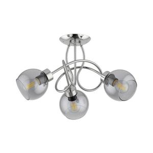 Lustră aplicată HOSSA 3xE27/15W/230V, crom lucios/negru/fumuriu imagine