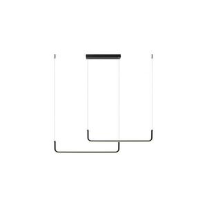 Lustră LED suspendată pe cablu MALAWI 2xLED/20W/230V 3000/4000/6000K neagră imagine