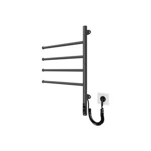 Uscător rotativ electric pentru prosoape VEER 50W/230V 62, 5x44, 5 cm inox/negru imagine