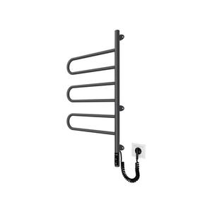 Uscător electric rotativ pentru prosoape TRISTAR 80W/230V 82, 5x44, 5 cm IP44 inox/negru imagine