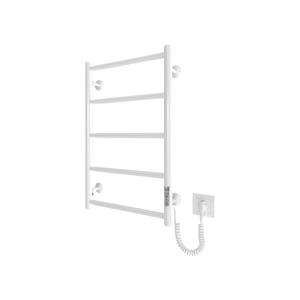 Radiator pentru baie tip scară CLASSIC, 65W/230V, 66x42 cm, inox/alb, montare pe partea dreaptă imagine