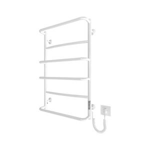 Radiator de baie tip scară LUX 105W/230V 81x52 cm inox/alb, model cu racordare pe partea dreaptă imagine