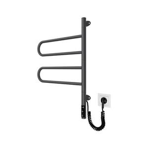 Uscător electric rotativ pentru prosoape TRISTAR 75W/230V 62, 5x44, 5 cm IP44 inox/negru imagine