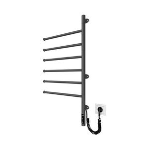 Uscător electric rotativ pentru prosoape VEER 80W/230V 82, 5x44, 5 cm inox/negru imagine