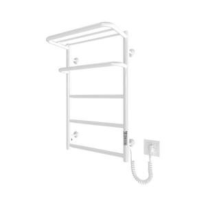 Radiator pentru baie tip scară HOTEL 75W/230V 66x42 cm inox/alb, cu racordare pe dreapta imagine