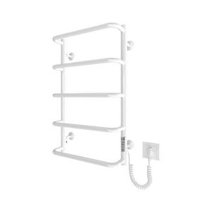 Radiator de baie tip scară LUX 65W/230V 66x42 cm inox/alb, montare pe partea dreaptă imagine