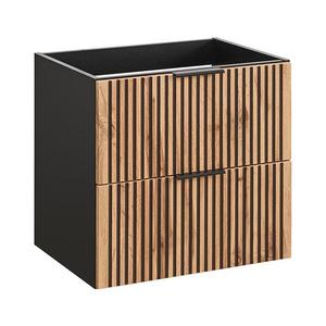 COMAD XILO BLACK WOTAN 82-60-D-2S-Corp de baie sub lavoar XILO negru/stejar imagine