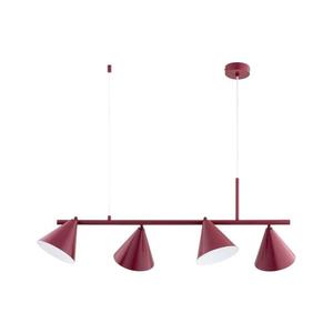Lustră suspendată pe cablu ZELTA 4xE27/15W/230V, roșie imagine