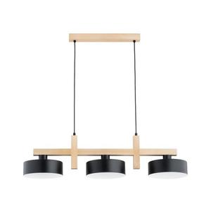 Candelabru suspendat pe cablu CERTA 3xE27/15W/230V negru/bej imagine